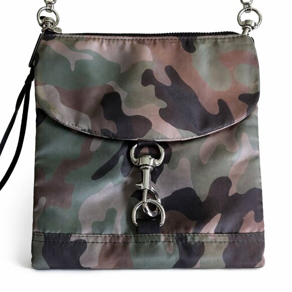 Rebecca Minkoff Handbags - Rebecca Minkoff Camo Flap Heavy Silver Metal Crossbody Bag